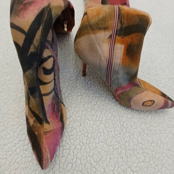 Multi-color Over the Knee Stiletto Boots - size 10 - Picture 2 of 7